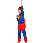 STRÓJ SUPERMAN PRZEBRANIE DLA CHŁOPCA BAL 3w1 GRUBY MIĘŚNIE MASKA KOSTIUM