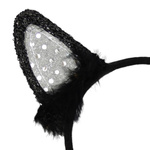 KOSTIUM DLA DZIEWCZYNKI NA BAL PRZEBIERAŃCÓW CZARNY KOTEK SPÓDNICZKA OPASKA 