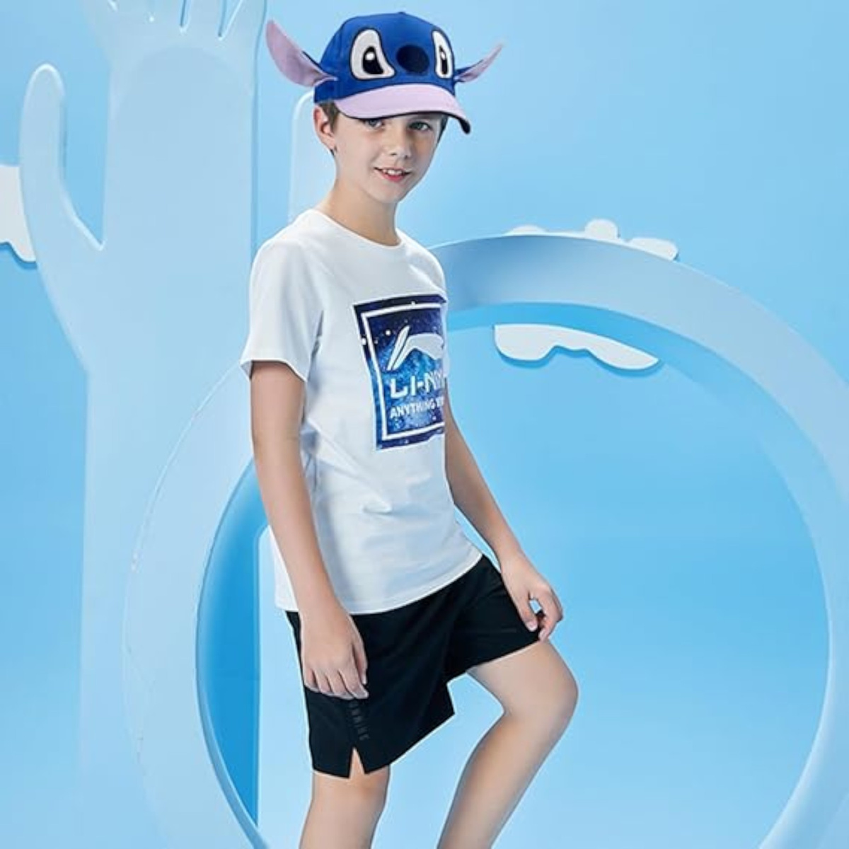 LILO I STICH CZAPKA Z DASZKIEM DLA DZIECI BEJSBOLÓWKA LETNIA Z USZAMI STICH