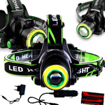 LATARKA CZOŁOWA LED MOCNA  AKUMULATORY REFLEKTOR COB CZOŁÓWKA NA PREZENT