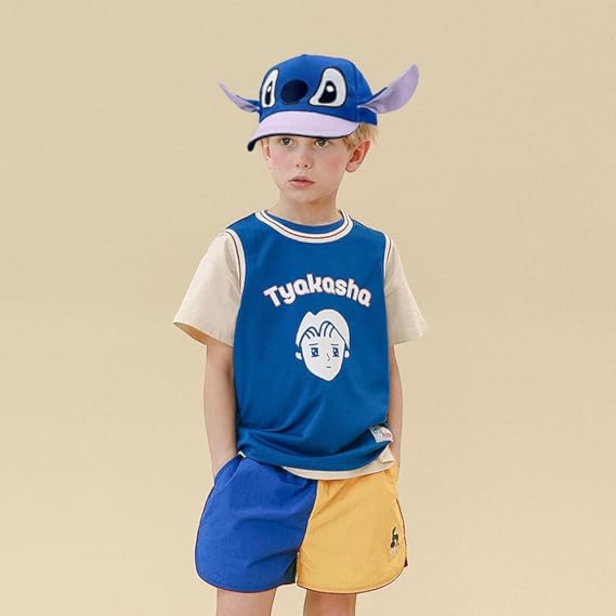 LILO I STICH CZAPKA Z DASZKIEM DLA DZIECI BEJSBOLÓWKA LETNIA Z USZAMI STICH