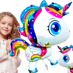 DUŻY BALON FOLIOWY DLA DZIEWCZYNKI JEDNOROŻEC 89CM NA RODZINY DLA DZIECI