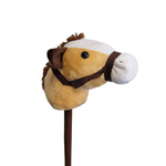 HOBBY HORSE KOŃ NA PATYKU KIJU ZABAWKA GŁOWA KONIA BRĄZOWY KONIK DŹWIĘK