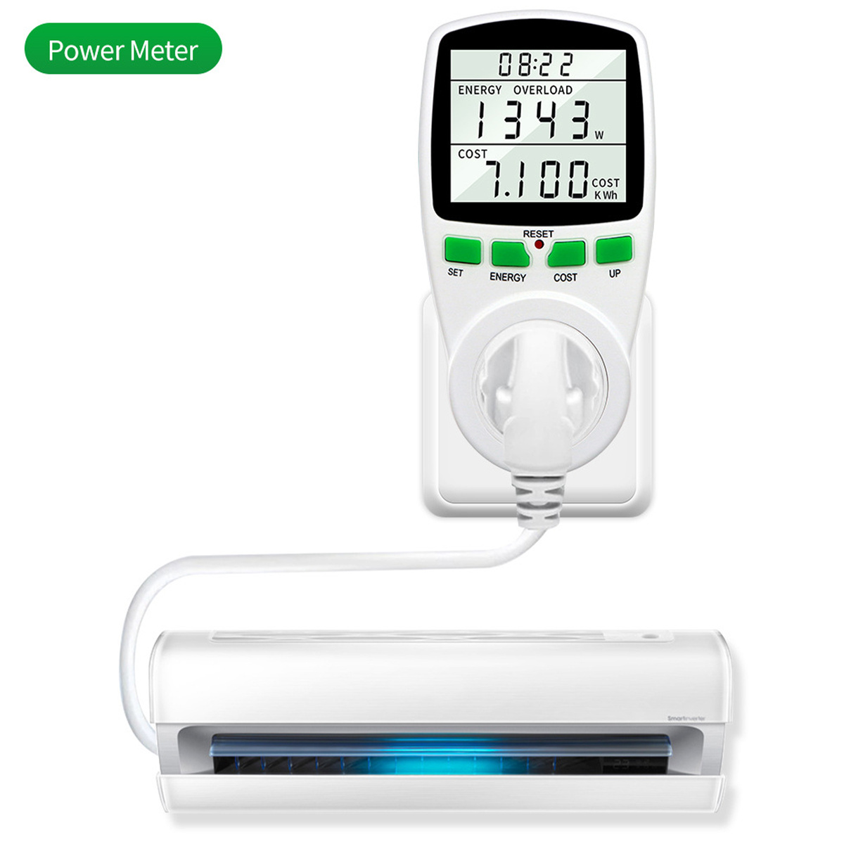 PROGRAMATOR CZASOWY Z DUŻYM EKRANEM LCD TIMER TYGODNIOWY 230V 16A 3680W 