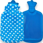 TERMOFOR GUMOWY W PLUSZOWYM POKROWCU ROZGRZEWACZ CIEPŁY MIŁY 2 LITRY WODY