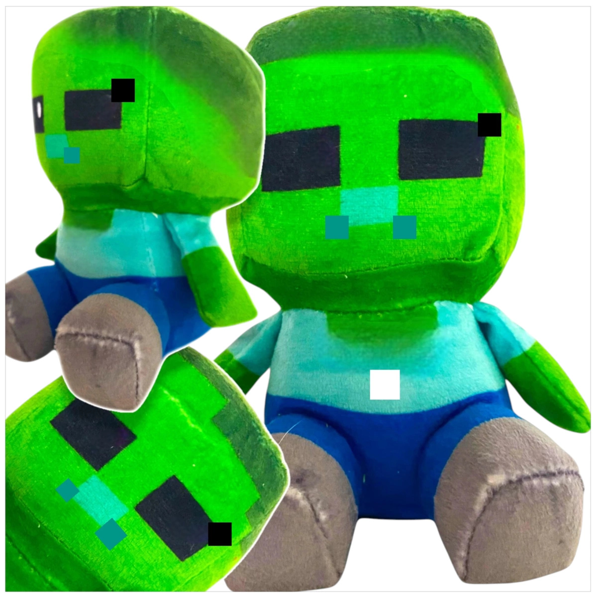 MASKOTKA MINECRAFT BABY ZOMBIE FIGURKA PLUSZAK Z GRY LUDZIK PRZYTULANKA