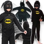 BATMAN KOSTIUM DLA CHŁOPCA PELERYNA MASKA 4w1 STRÓJ NA IMPREZĘ roz 122-134