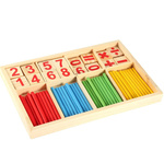 DREWNIANE PATYCZKI CYFERKI LICZYDŁO DO NAUKI LICZENIA POMOC DYDAKTYCZNA 