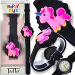 ZEGAREK DZIECIĘCY HAPPY KIDS JEDNOROŻEC EDU NA PREZENT PIERWSZY ZEGAREK