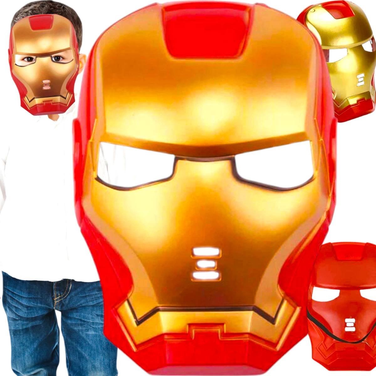 MASKA AVENGERS IRON MAN SUPERBOHATER PRZEBRANIE NA BAL IRON-MAN COSPLAY 