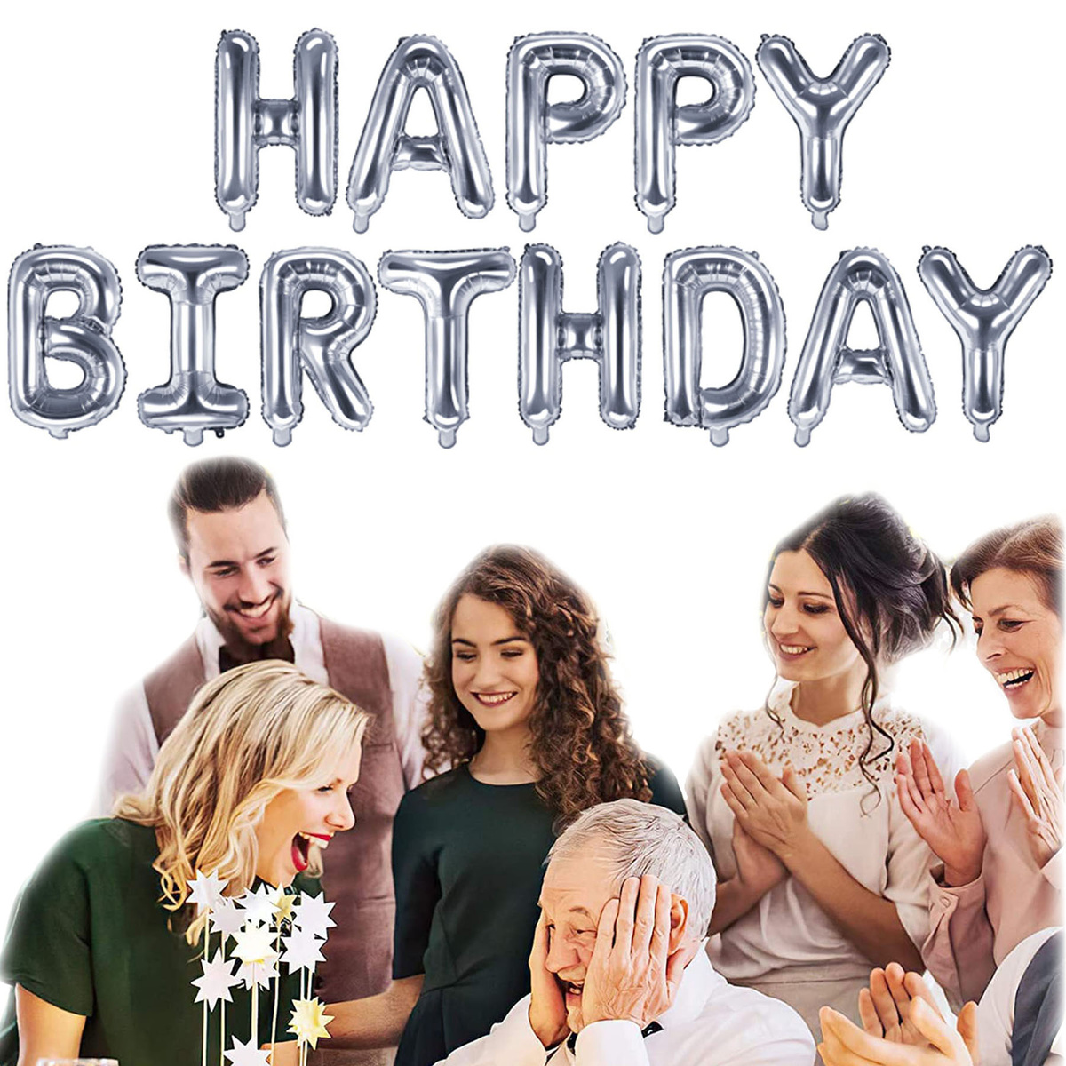 BALONY NA URODZINY URODZINOWE HAPPY BIRTHDAY DUŻA GIRLANDA 40cm DEKORACJA