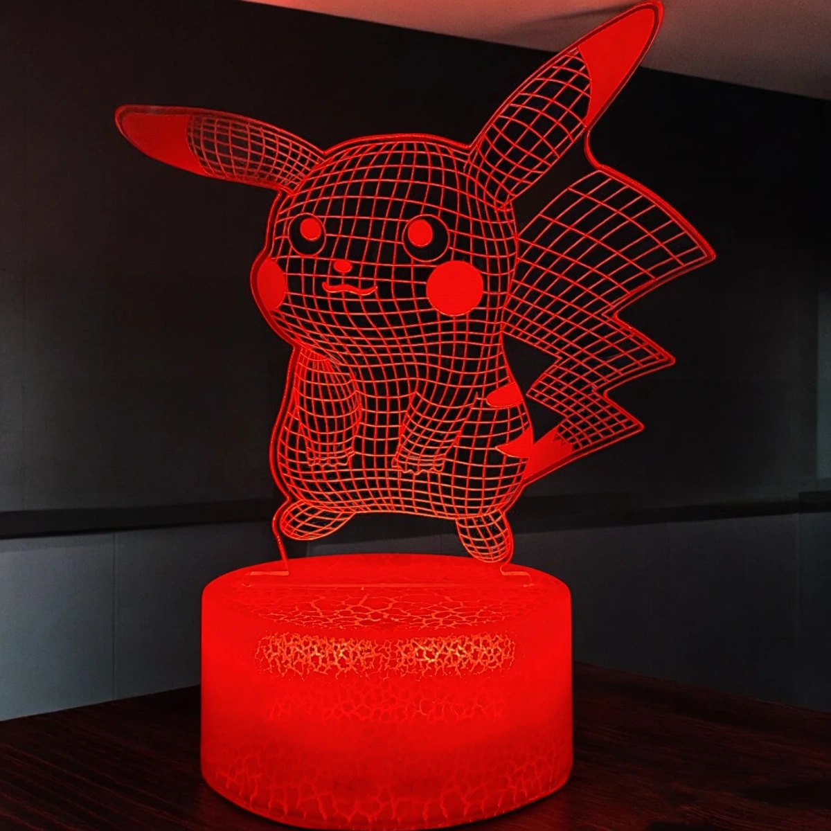 LAMPKA LED USB 3D PILOT PIKACHU KOLORY RGB DLA DZIECI NA PREZENT DO POKOJU