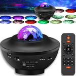 PROJEKTOR GWIAZD ZORZA POLARNA LAMPKA NOCNA DLA DZIECI USB BLUETOOTH PILOT
