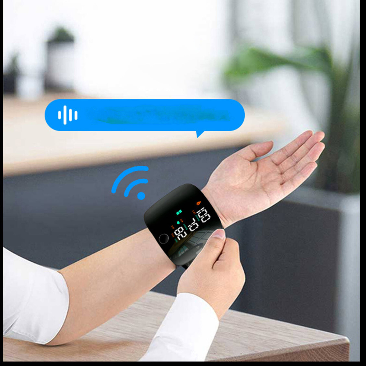 CIŚNIENIOMIERZ NADGARSTKOWY MÓWI ARYTMIA  ELEKTRONICZNY ETUI AKUMULATOR 