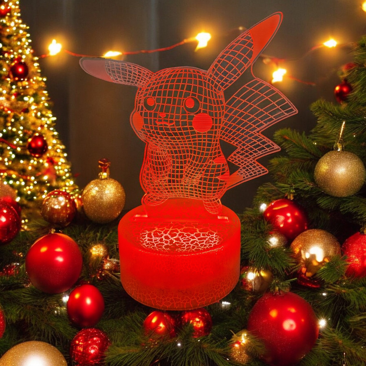 LAMPKA LED USB 3D PILOT PIKACHU KOLORY RGB DLA DZIECI NA PREZENT DO POKOJU