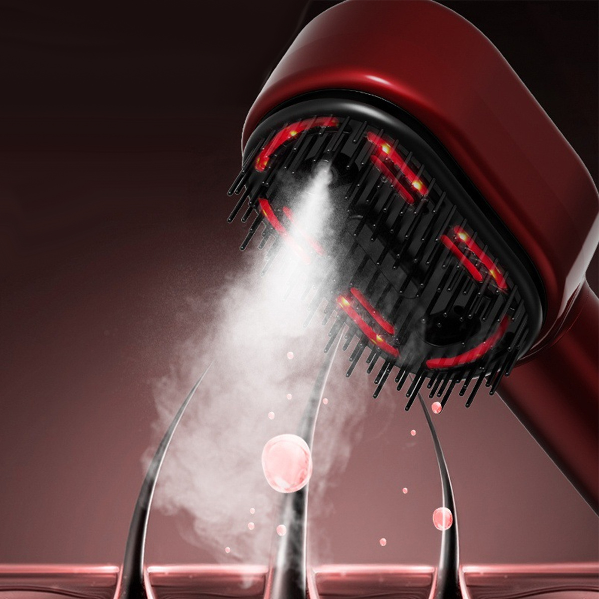 MASUJĄCA SZCZOTKA DO WŁOSÓW APLIKATOR DO WCIEREK WIBRACJE ELEKTRYCZNA 