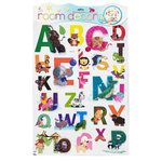 NAKLEJKI ŚCIENNE 3D DLA DZIECI ALFABET ZWIERZĘTA OZDOBA POKOJU NA ŚCIANĘ