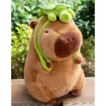 KAPIBARA PLUSZOWA MASKOTKA ZABAWKA Z PLECAKIEM ŻÓŁWIK 80CM MIĘKKA PLUSZAK 2W1