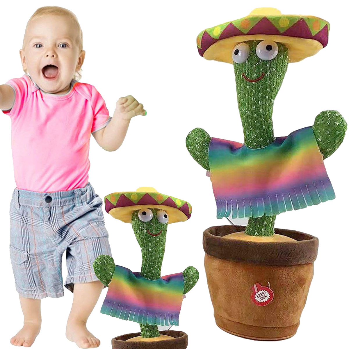 KAKTUS ŚPIEWAJĄCY TAŃCZĄCY POWTARZA MÓWI TAŃCZY POWTARZA ŚWIECI PIOSENKI