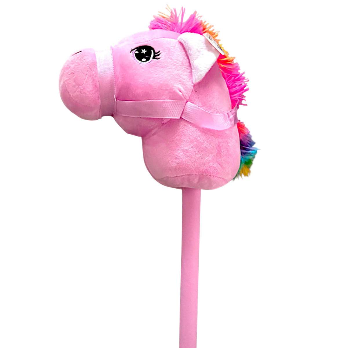 HOBBY HORSE KOŃ NA KIJU JEDNOROŻEC GŁOWA KONIA DŹWIĘK KONIK Z GRZYWĄ RŻY