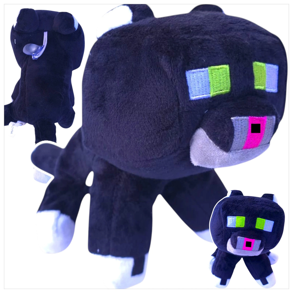 MINECRAFT KOT CZARNY PLUSZOWA MASKOTKA PLUSZAK POSTAĆ Z GRY PRZYTULANKA