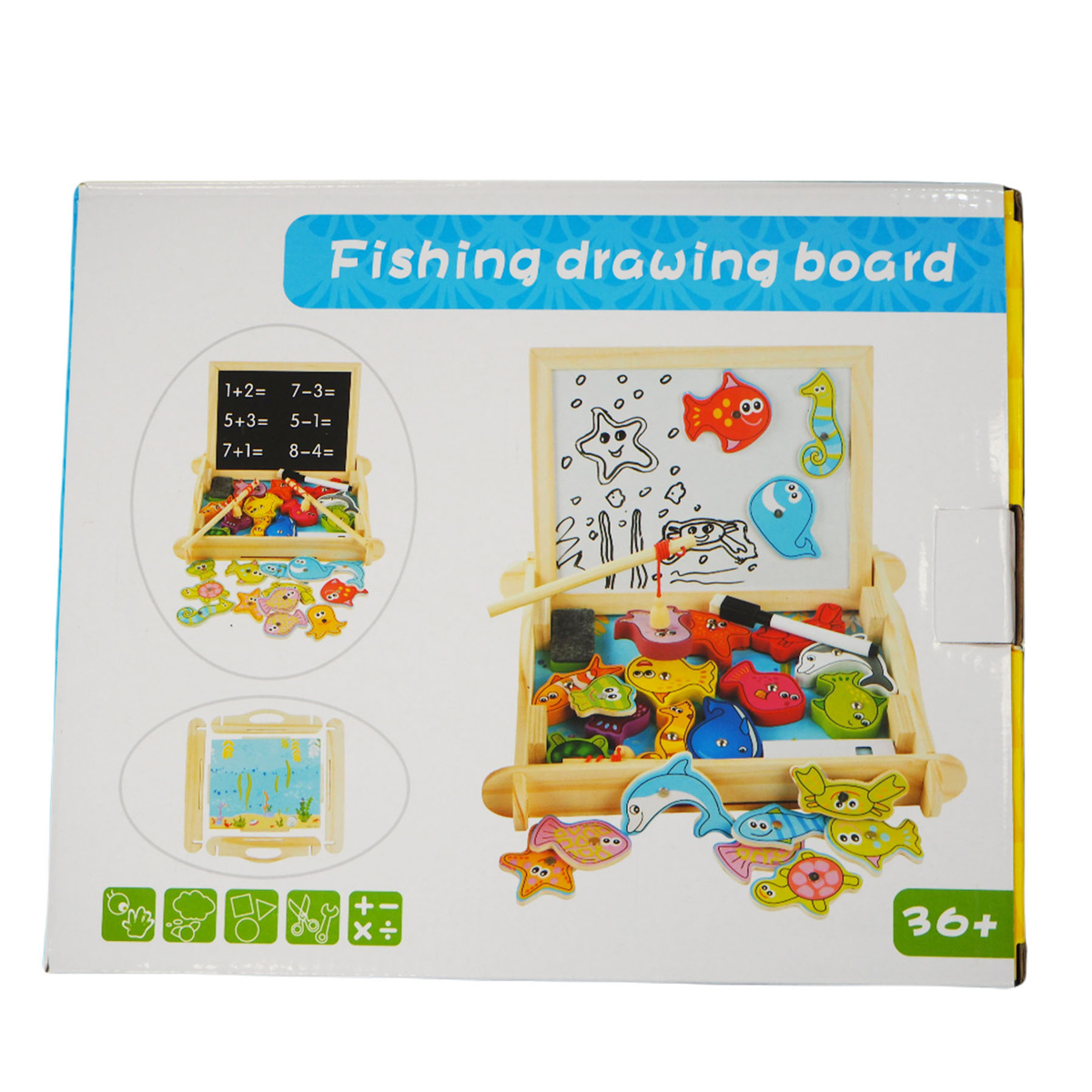DREWNIANA TABLICA DWUSTRONNA PISANIE ŁOWIENIE RYBEK WĘDKI RYBKI OWOCE 