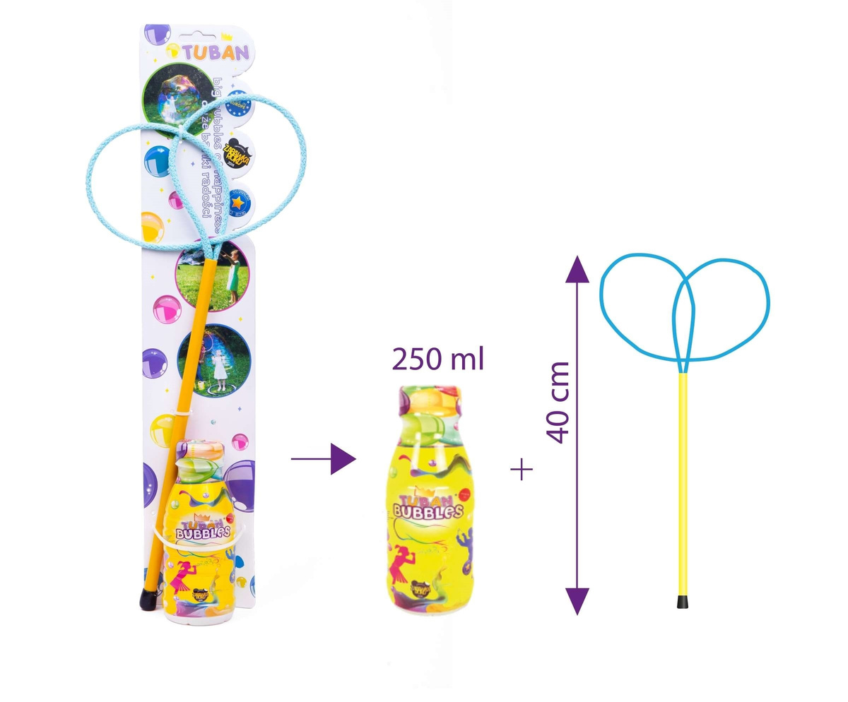 TUBAN ZESTAW DO BANIEK MYDLANYCH OBRĘCZ MOTYLEK + PŁYN 250ML