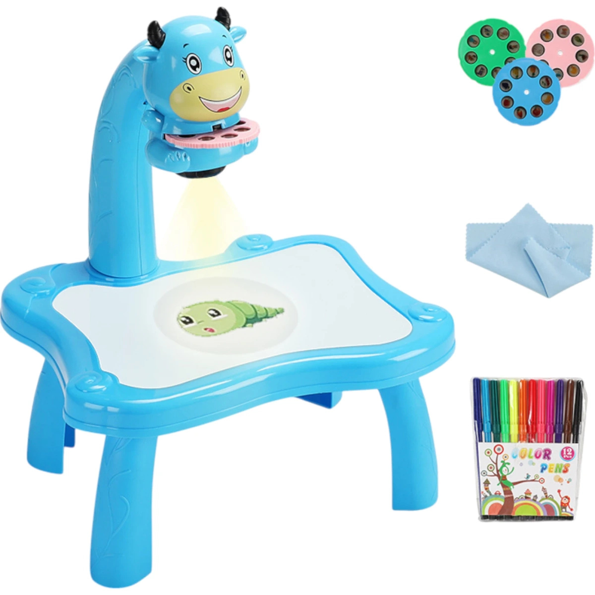 TABLICA DO RYSOWANIA Z PROJEKTOREM MAGICZNY STOLIK DO MALOWANIA DUŻY XL 