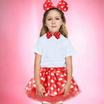 STRÓJ DLA DZIEWCZYNKI MYSZKA MINNIE KOSTIUM OPASKA MUCHA SPÓDNICZKA 3w1