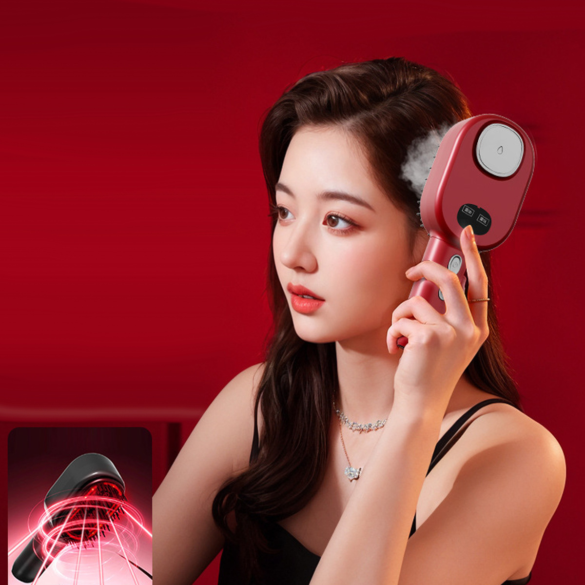 MASUJĄCA SZCZOTKA DO WŁOSÓW APLIKATOR DO WCIEREK WIBRACJE ELEKTRYCZNA 