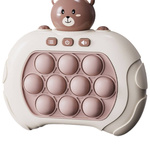 GRA ZRĘCZNOŚCIOWA POP IT ANTYSTRESOWA ELEKTRYCZNA KONSOLA MIŚ 80 POZIOMÓW