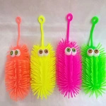 ZABAWKA ANTYSTRESOWA SILIKONOWY GNIOTEK GĄSIENICA ŚWIECĄCY LED SENSORYCZNY