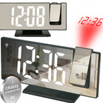 BUDZIK ZEGAR ELEKTRONICZNY GŁOŚNY Z PROJEKTOREM LED STOJĄCY CYFROWY DATA