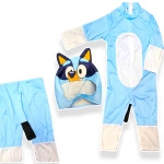 BLUEY I BINGO PRZEBRANIE DLA DZIECI KOSTIUM + MASKA ROZMIAR 130-140  NA BAL