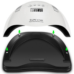 LAMPA DO PAZNOKCI UV LED HYBRYDA ŻEL MOCNA X7 MAX LCD AŻ 57 DIOD UV LED