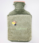 DUŻY TERMOFOR GUMOWY W SWETERKU POKROWIEC PLUSZOWY OGRZEWACZ 2 LITRY CIEPŁY