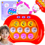 GRA ZRĘCZNOŚCIOWA POP IT DLA DZIEWCZYNKI ANTYSTRESOWA GIERKA 4w1 JEDNOROŻEC