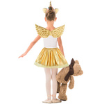 MAGICZNY STRÓJ JEDNOROŻEC DLA DZIEWCZNKI NA BAL SKRZYDŁA OPASKA SPÓDNICZKA