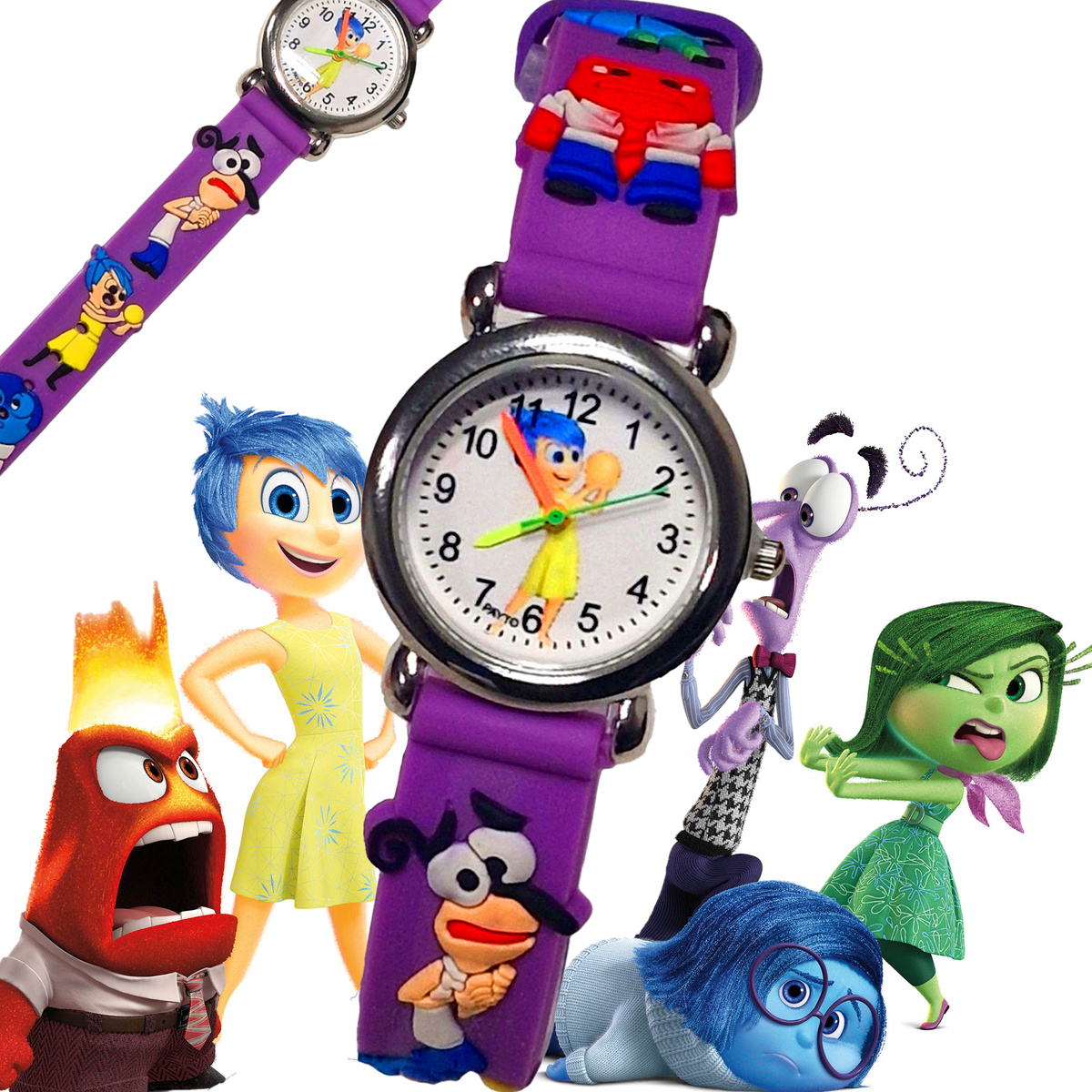 KLASYCZNY ZEGAREK DZIECIĘCY W GŁOWIE SIĘ NIE MIEŚCI  FIOLETOWY EDUKACYJNY 