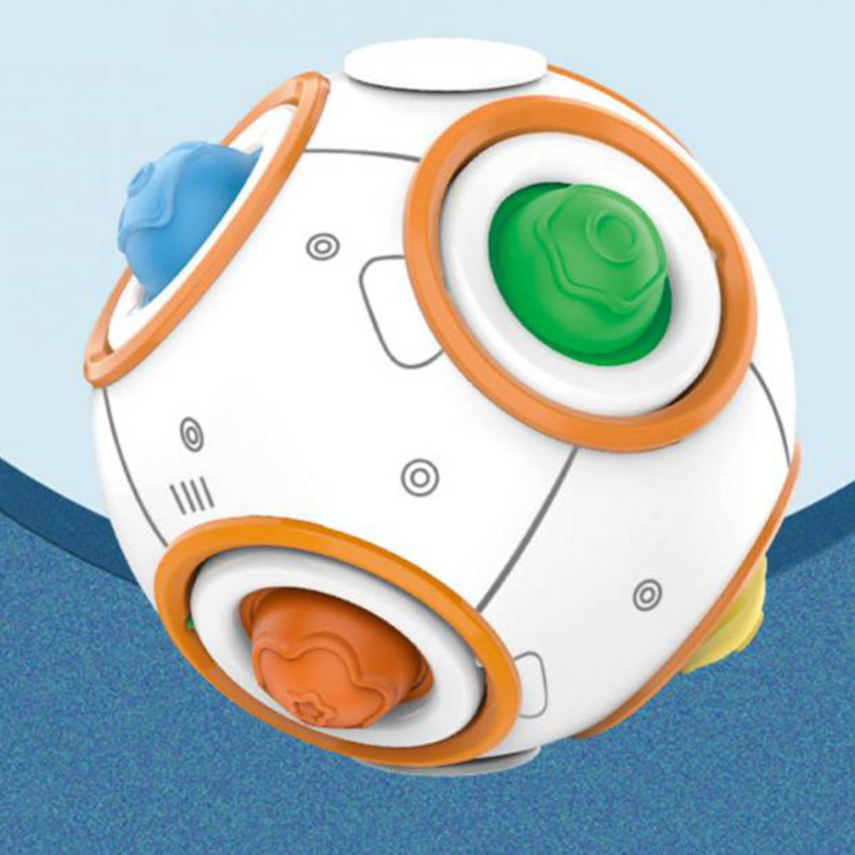 MAGICZNA KULA PIŁKA SENSORYCZNA ZABAWKA ANTYSTRESOWA KULKA PIŁECZKA GNIOTEK