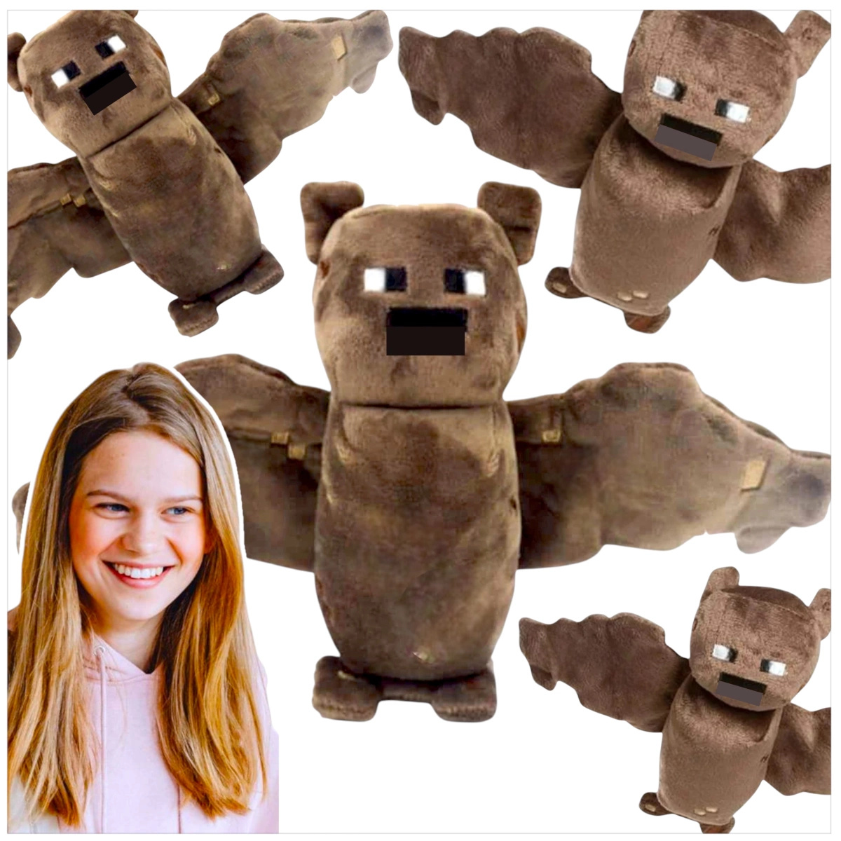 MINECRAFT NIETOPERZ PLUSZOWA MASKOTKA PLUSZAK POSTAĆ Z GRY PRZYTULANKA