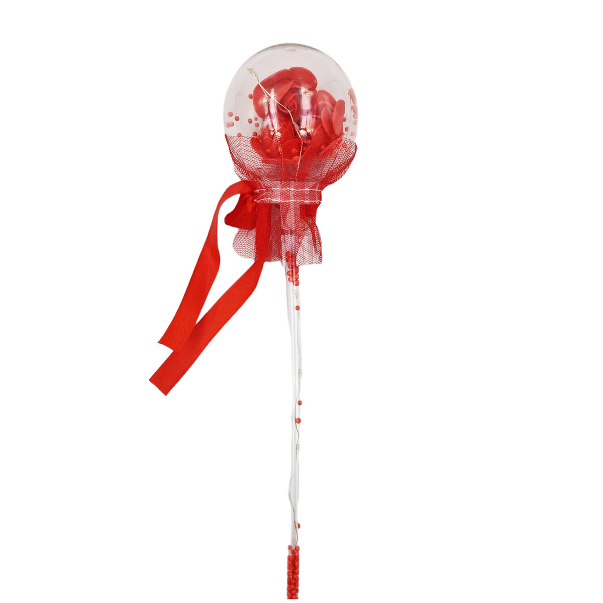 ŚWIECĄCA RÓŻDŻKA CZARODZIEJKA KWIAT MAGICZNA RÓŻA KULA LED ŚWIECI LED KULKI