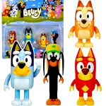 ZESTAW FIGUREK BLUEY I BINGO PRZYJACIELE 4 SZT FIGURKI Z BAJKI FIGURKA