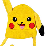 ZIMOWA CZAPKA PIKACHU GRUBA Z RUCHOMYMI USZAMI ŁAPKI POKEMON CIEPŁA NA ZIMĘ