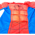 STRÓJ SPIDERMAN PRZEBRANIE DLA CHŁOPCA BAL 3w1 GRUBY MIĘŚNIE MASKA KOSTIUM