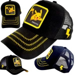 CZAPKA Z DASZKIEM PIKACHU POKEMON REGULOWANA DLA DZIECI FULL CAP Z SIATKĄ