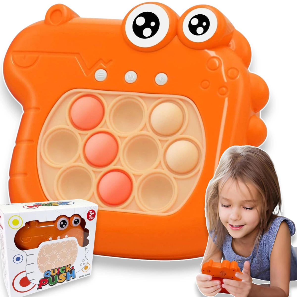 GRA QUICK PUSH POP IT KONSOLA PRZENOŚNA GIERKA ZRĘCZNOŚCIOWA DLA DZIECI 