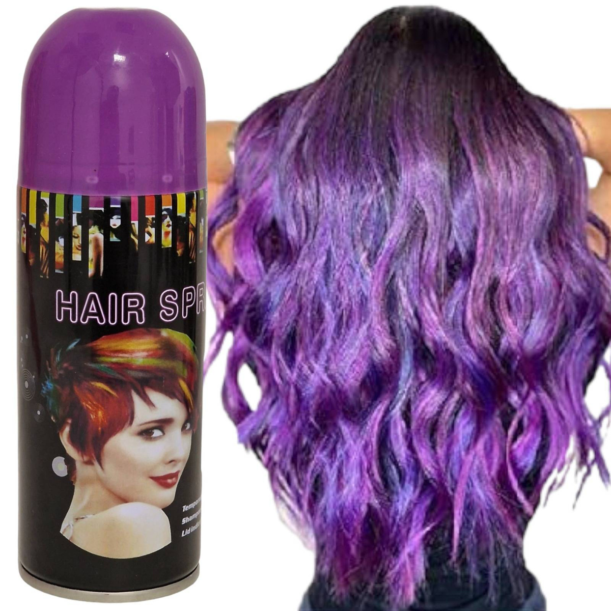 SPRAY DO WŁOSÓW FARBA ZMYWALNA KOLORYZUJĄCA ŻÓŁTA BEZPIECZNA NA IMPREZĘ 