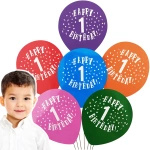 KOLOROWE BALONY NA  ROCZEK 1 URODZINY ZESTAW BALONÓW  NA PIERWSZE URODZINY