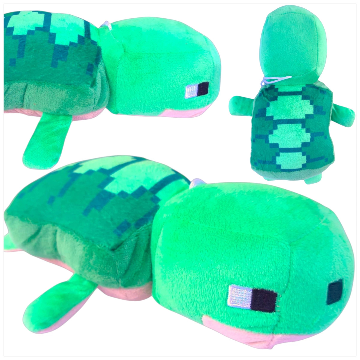 DUŻA MASKOTKA MINECRAFT ŻÓŁW Z GRY WODNY ŚWIAT ŻÓŁWIK MIĘKKI PLUSZAK XXXL